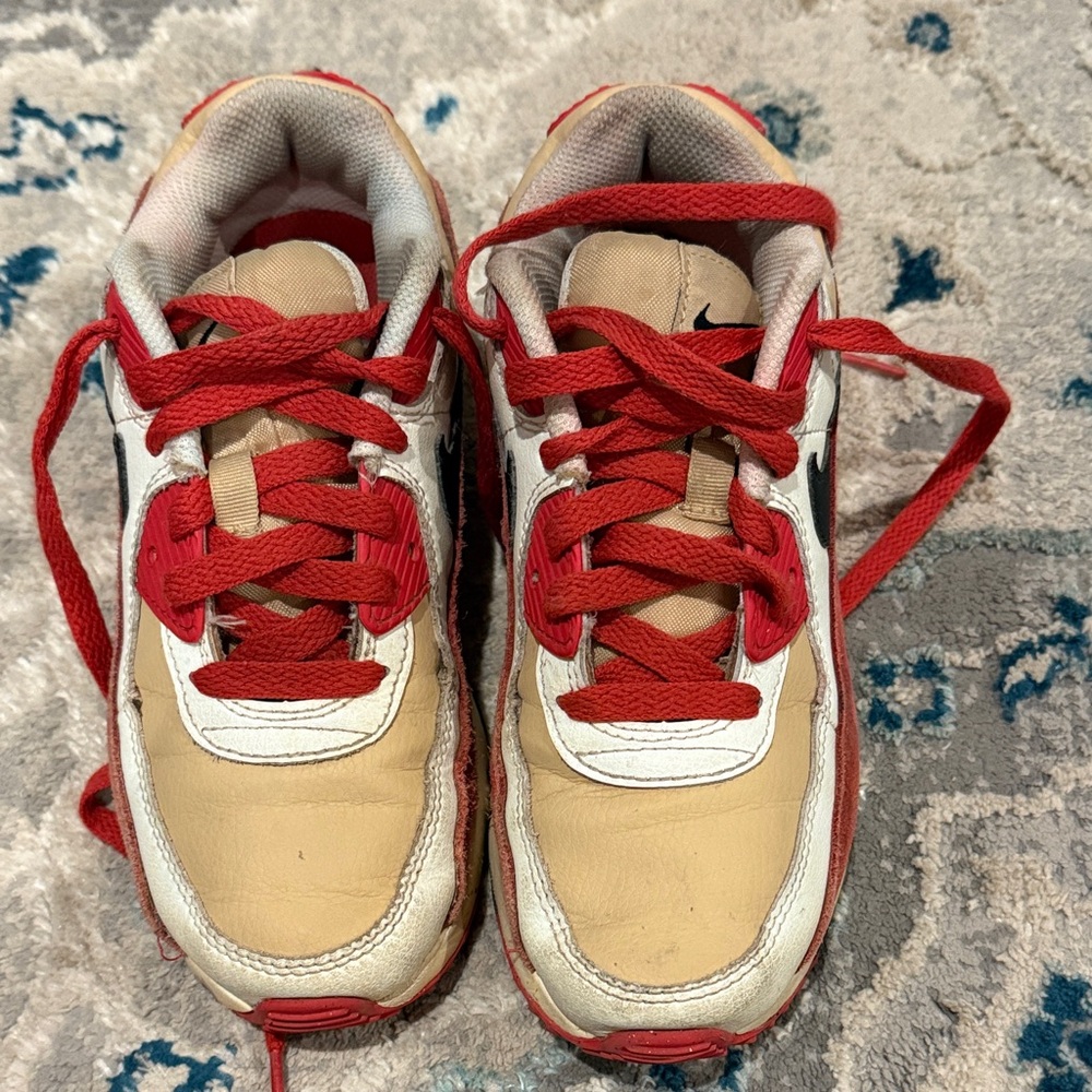 Nike Kids Red and Tan Sneakers